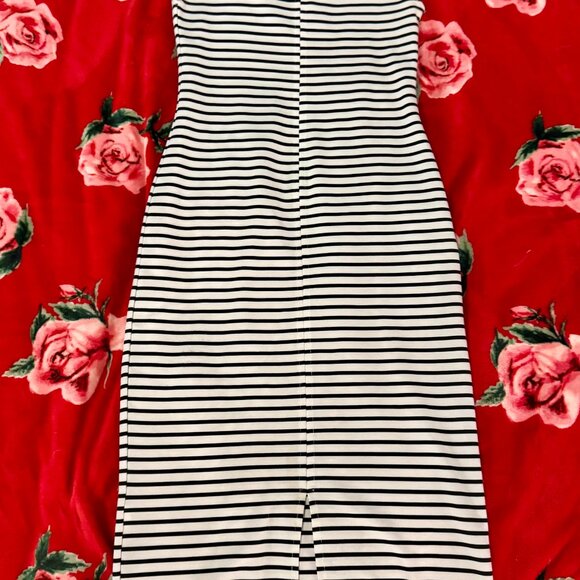 ZARA Striped Sleeveless Midi Dress Size L - Picture 10 of 10